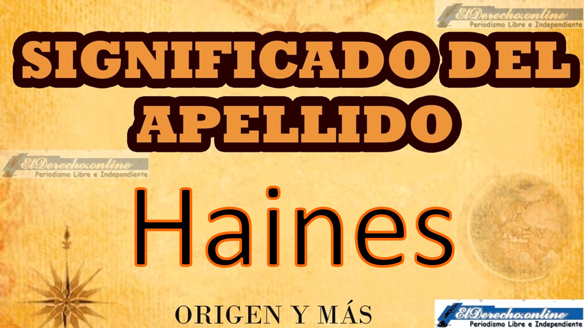 Significado del apellido Haines, Origen y más