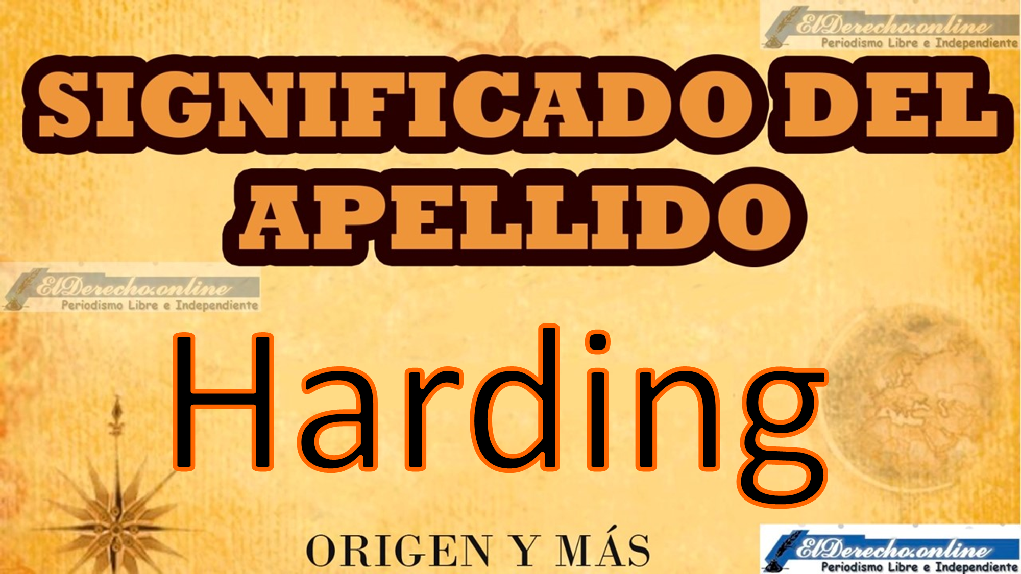 Significado del apellido Harding, Origen y más