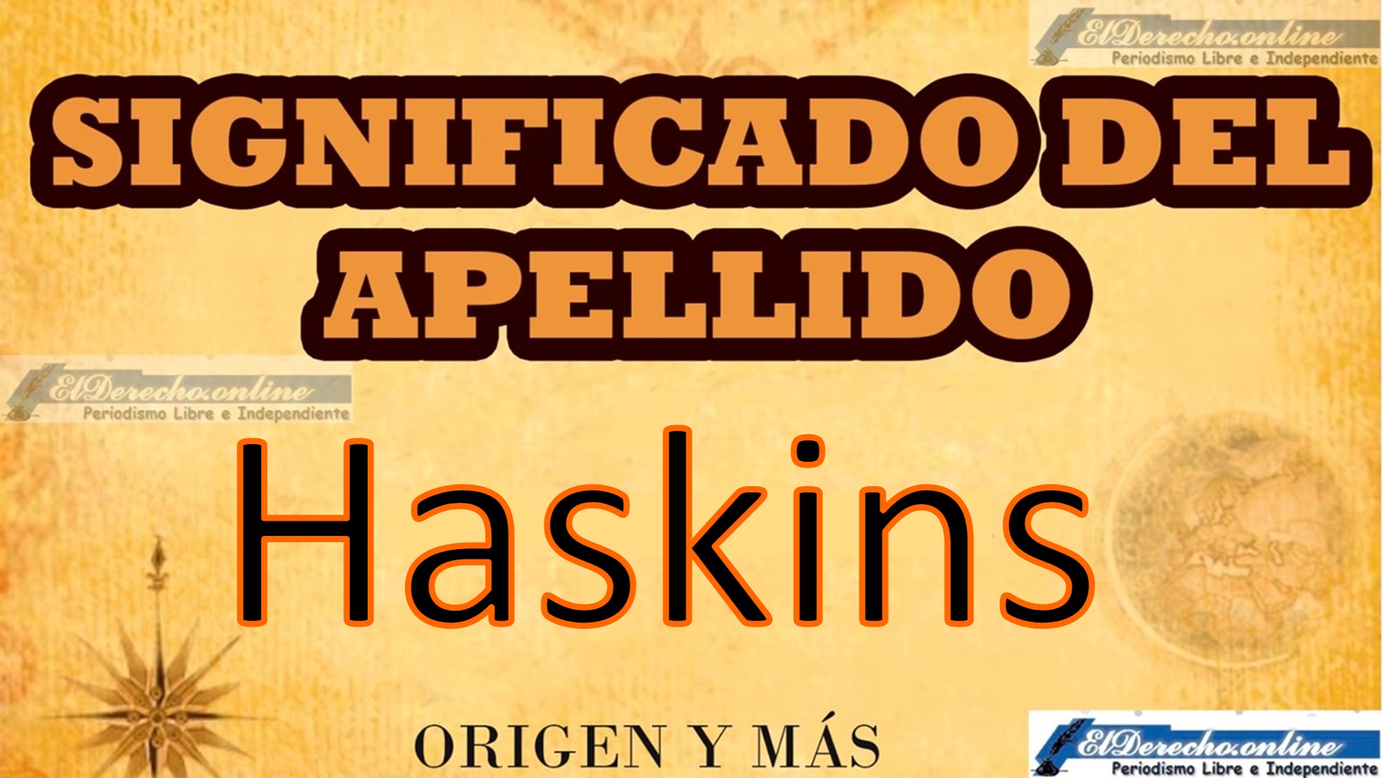 Significado del apellido Haskins, Origen y más