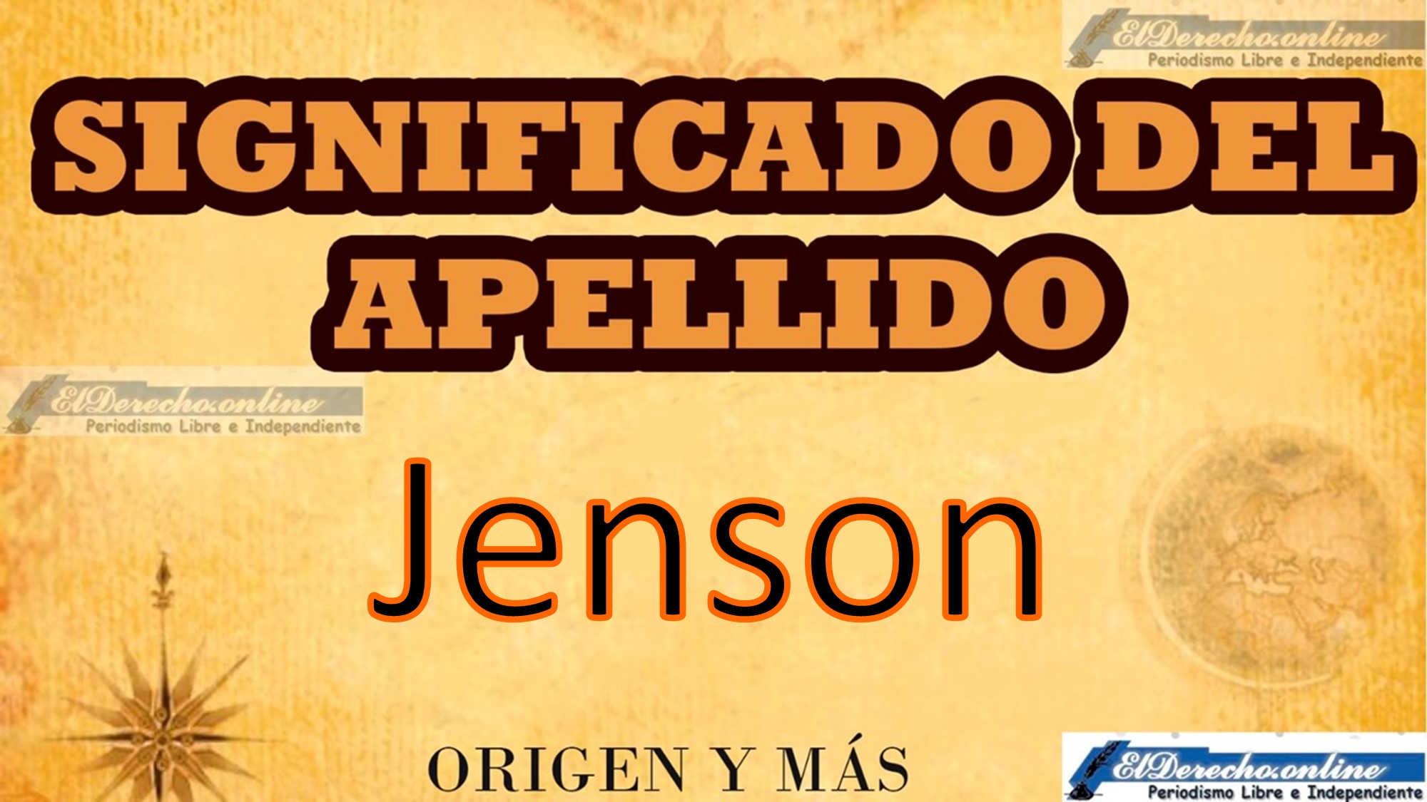 Significado del apellido Jenson, Origen y más