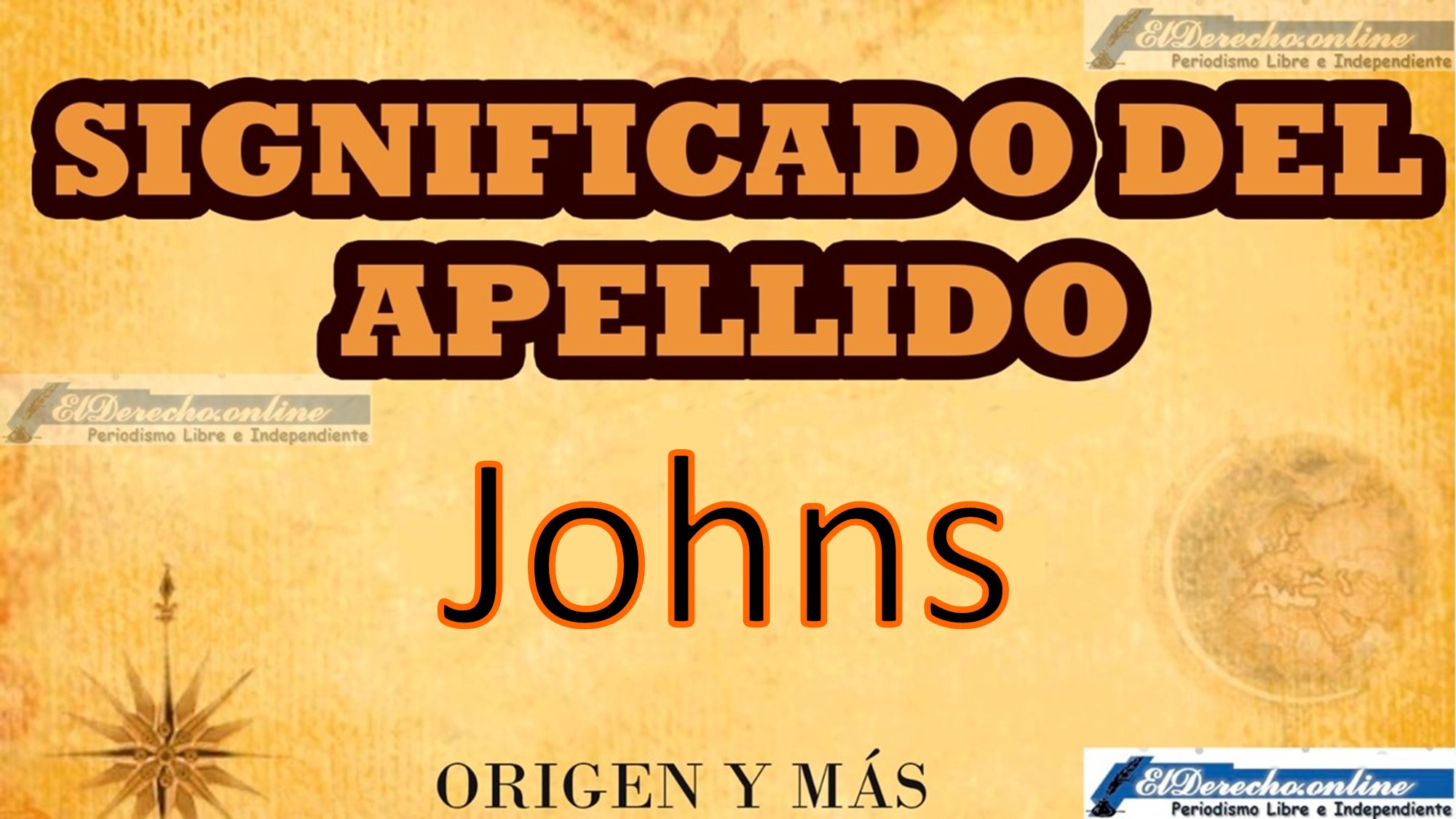 Significado del apellido Johns, Origen y más