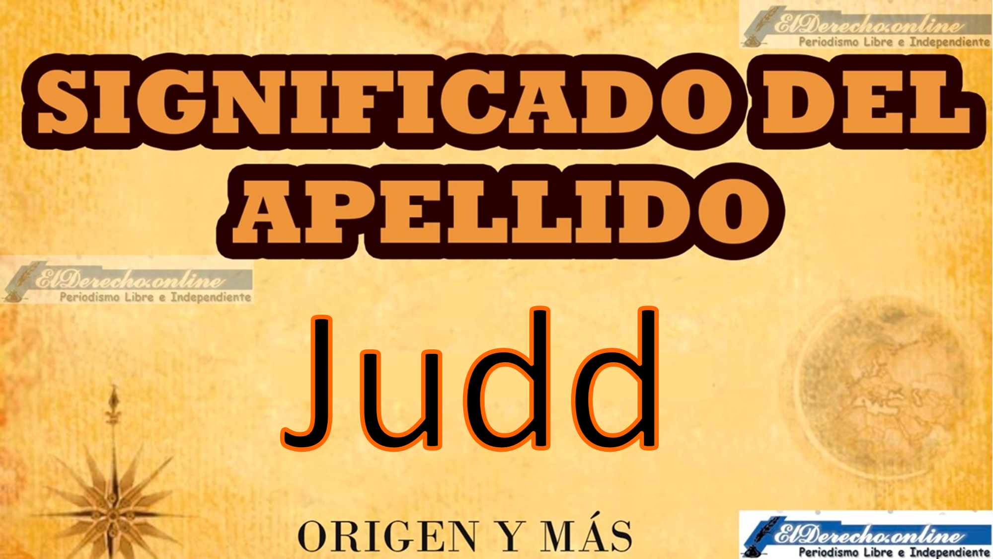 Significado del apellido Judd, Origen y más