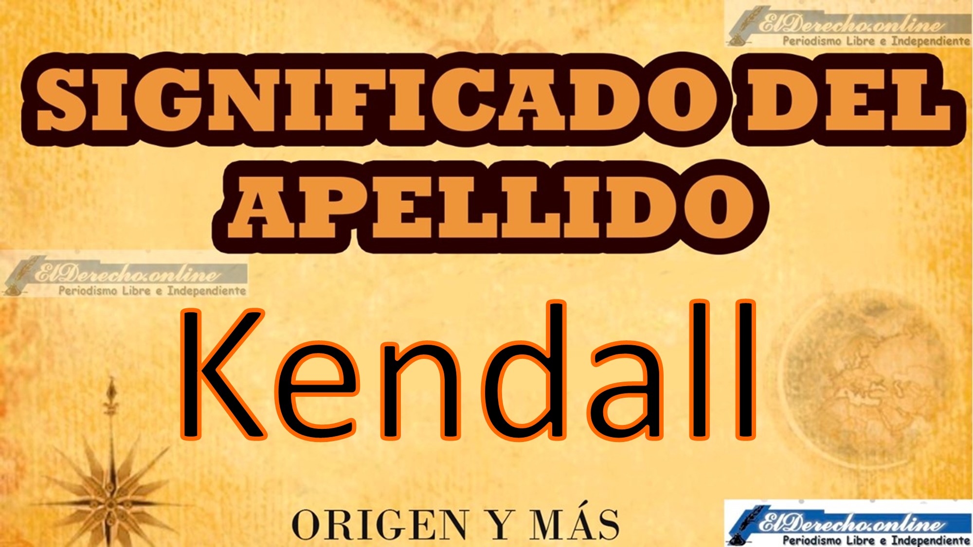 Significado del apellido Kendall, Origen y más