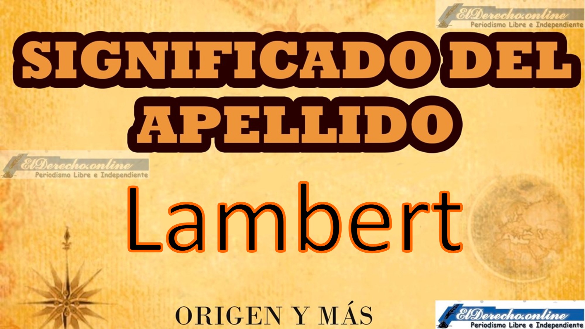 Significado del apellido Lambert, Origen y más