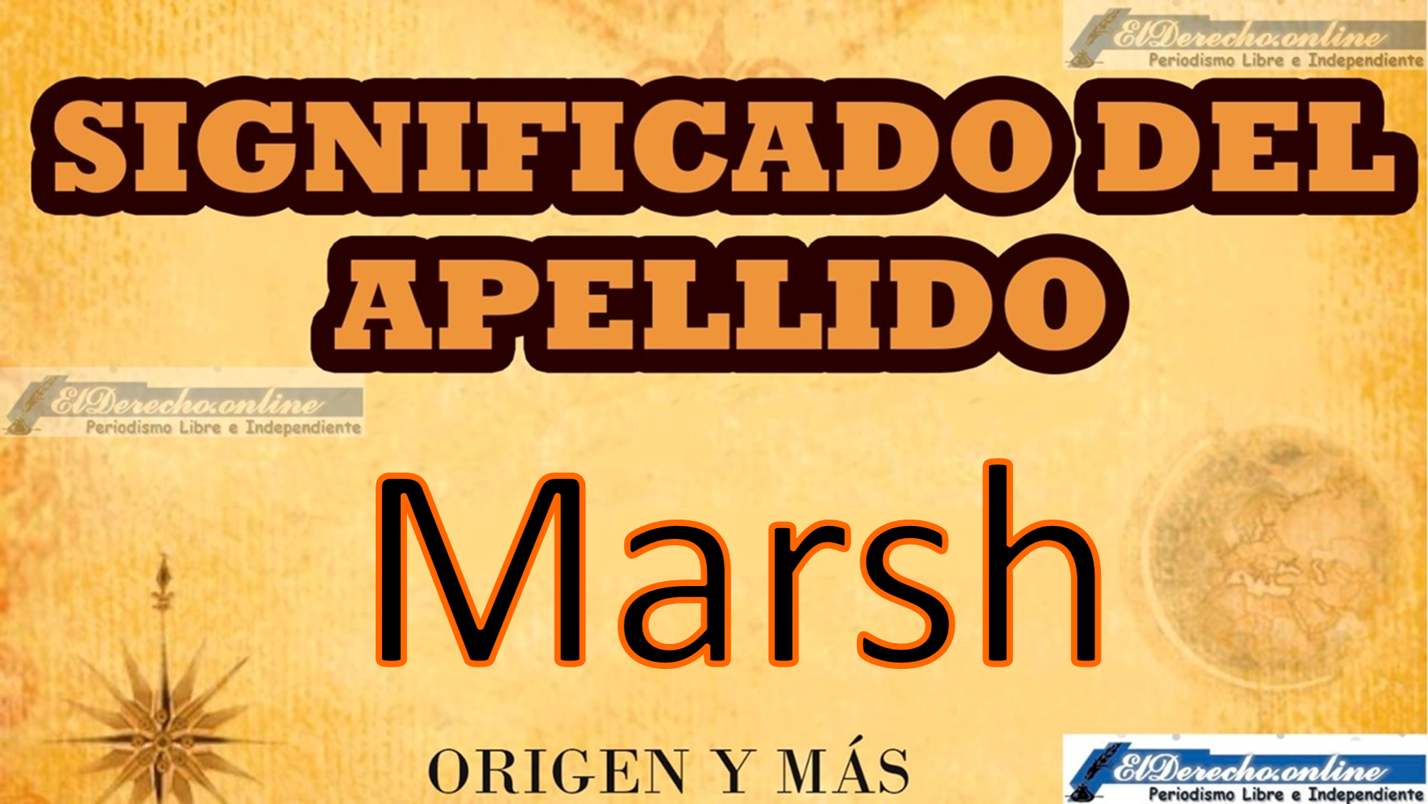 Significado del apellido Marsh, Origen y más