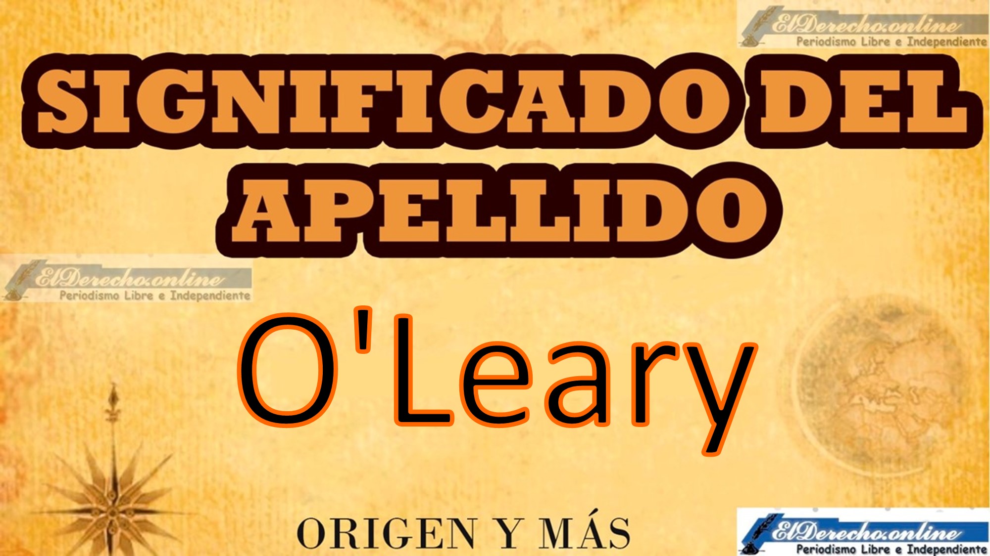 Significado del apellido O'Leary, Origen y más