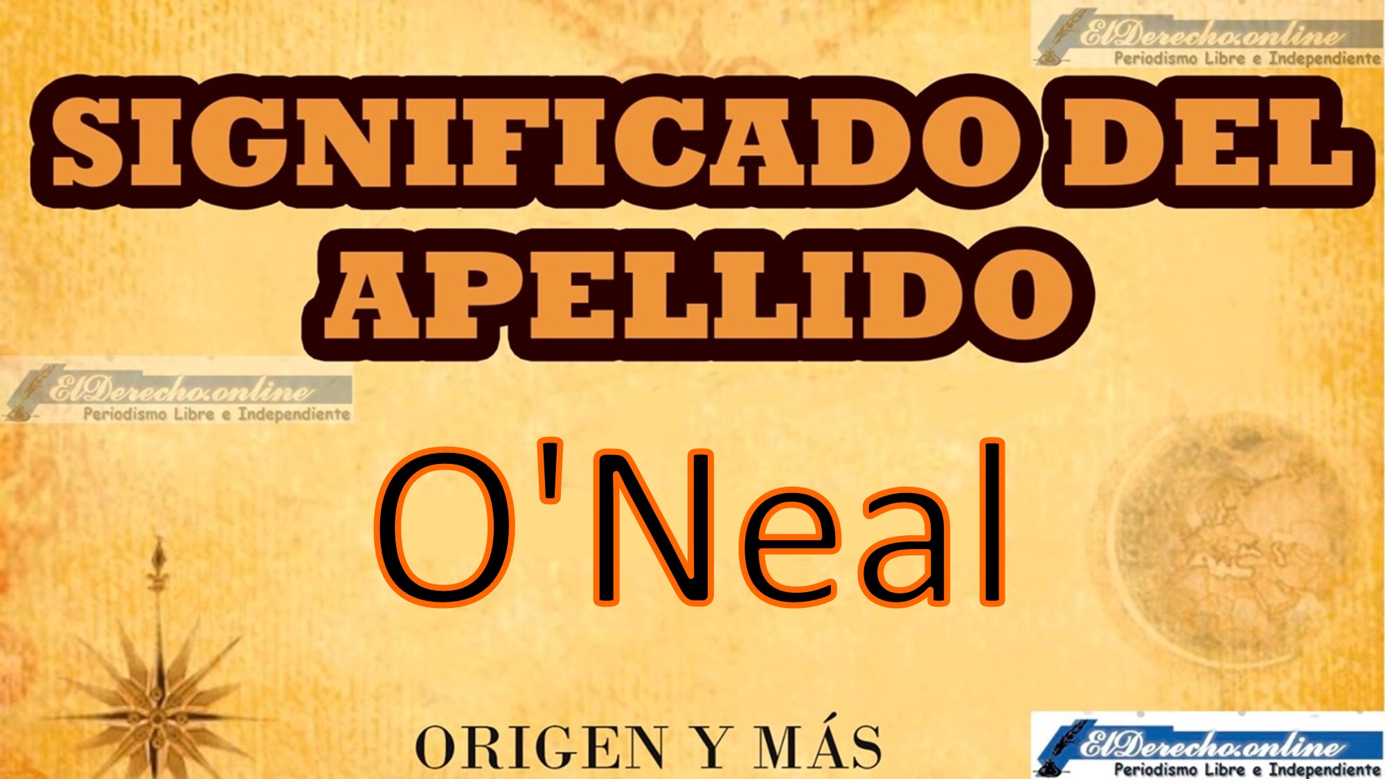 Significado del apellido O'Neal, Origen y más