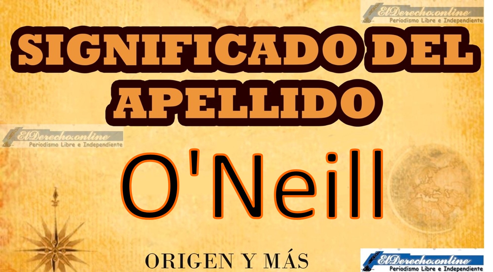 Significado del apellido O'Neill, Origen y más