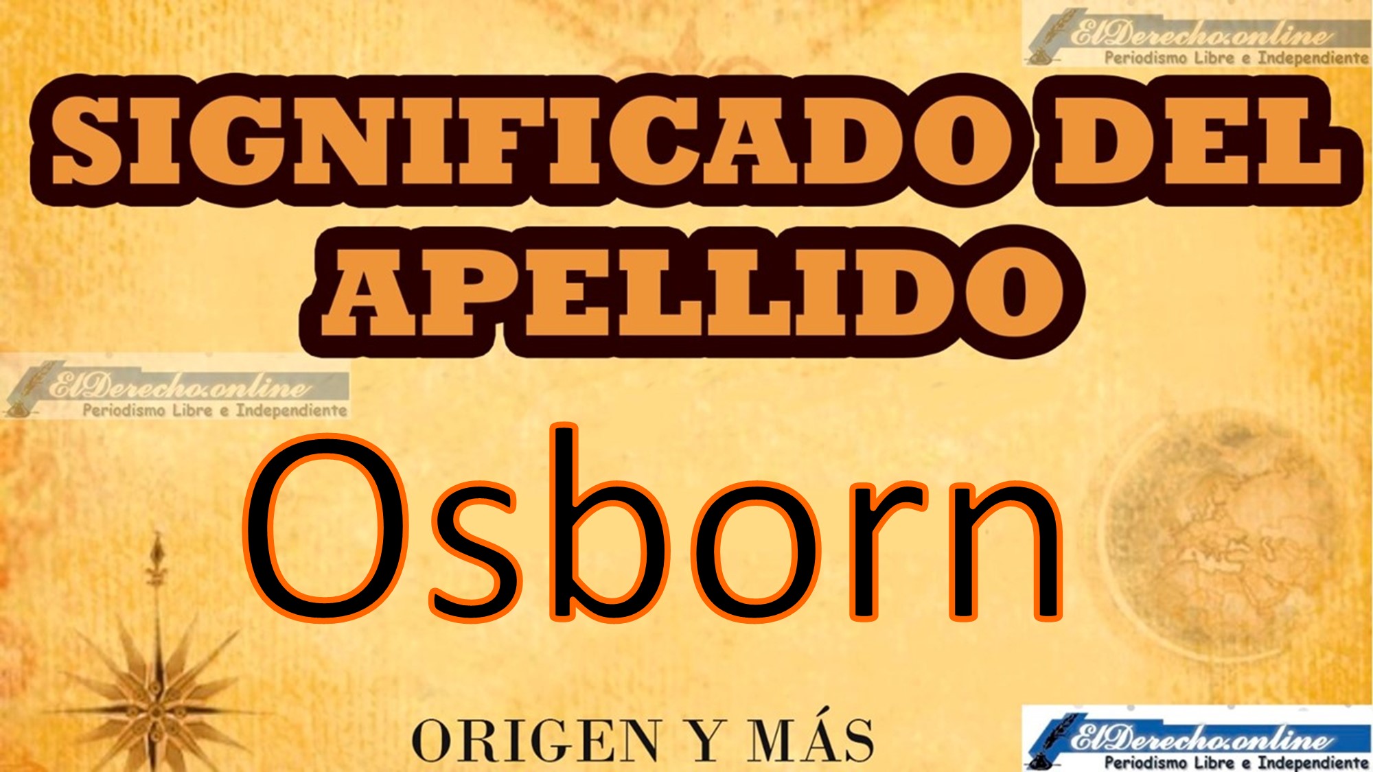 Significado del apellido Osborn, Origen y más