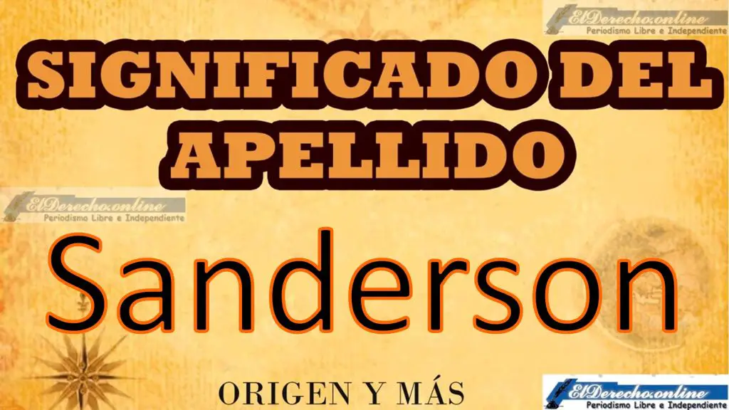 Significado del apellido Sanderson, Origen y más