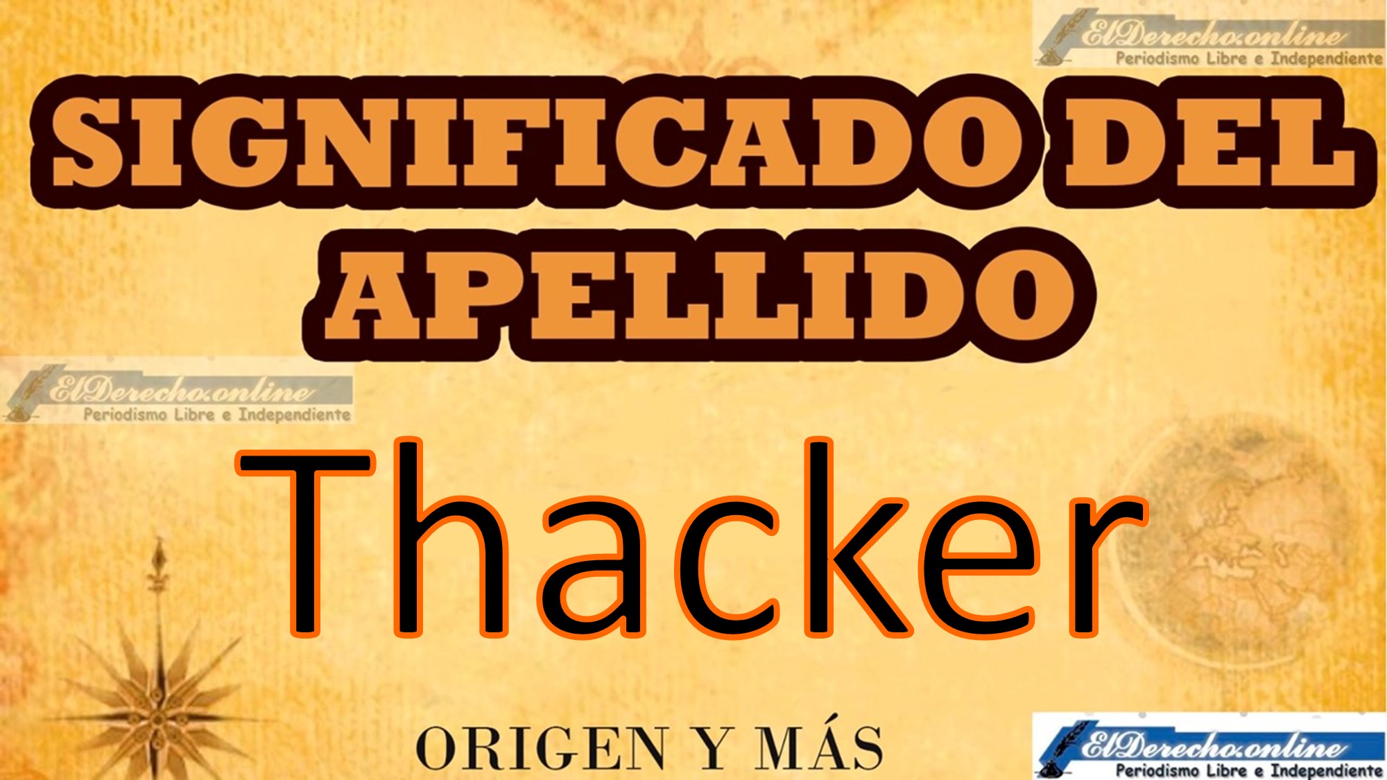 Significado del apellido Thacker, Origen y más