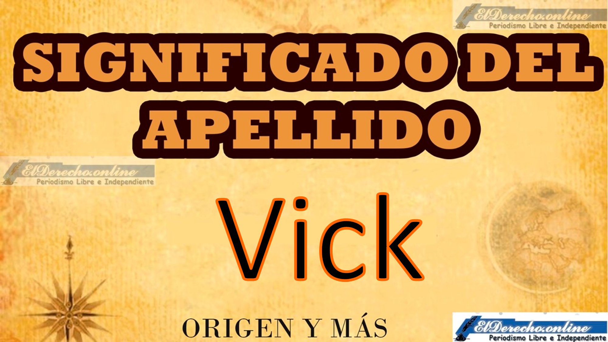 Significado del apellido Vick, Origen y más