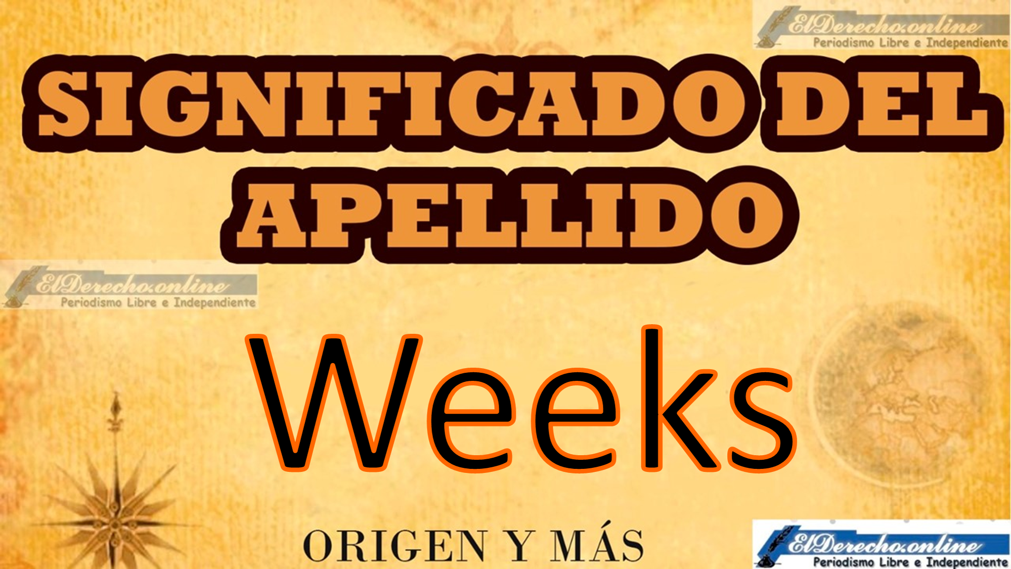 Significado del apellido Weeks, Origen y más