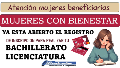 !Si eres beneficiaria del programa "Mujeres con Bienestar" ya puedes registrarte para realizar tu bachillerato o licenciatura!