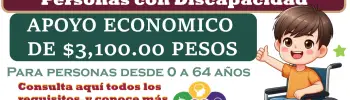 Pensión para el Bienestar de las Personas con Discapacidad | Apoyo de 3 mil 100 pesos: Conoce aquí todos los detalles hasta el momento