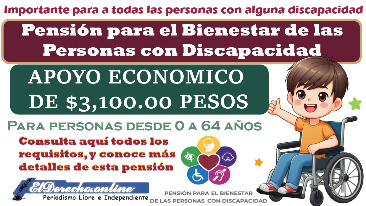 Pensión para el Bienestar de las Personas con Discapacidad | Apoyo de 3 mil 100 pesos: Conoce aquí todos los detalles hasta el momento