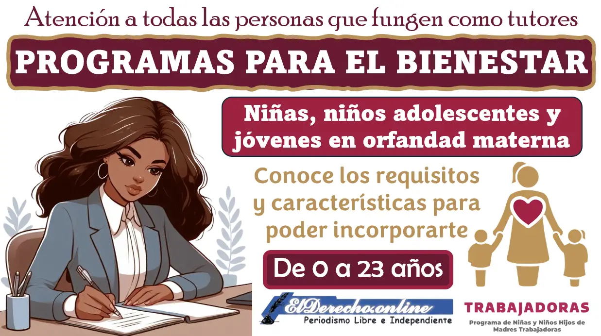 Apoyo para el bienestar de las niñas, niños, adolescentes y jóvenes en orfandad materna: Conoce los requisitos y el monto