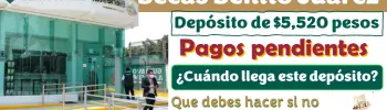 Deposito de $5,520 pesos | Pago pendiente por recibir en este mes