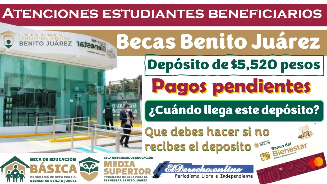 Deposito de $5,520 pesos | Pago pendiente por recibir en este mes