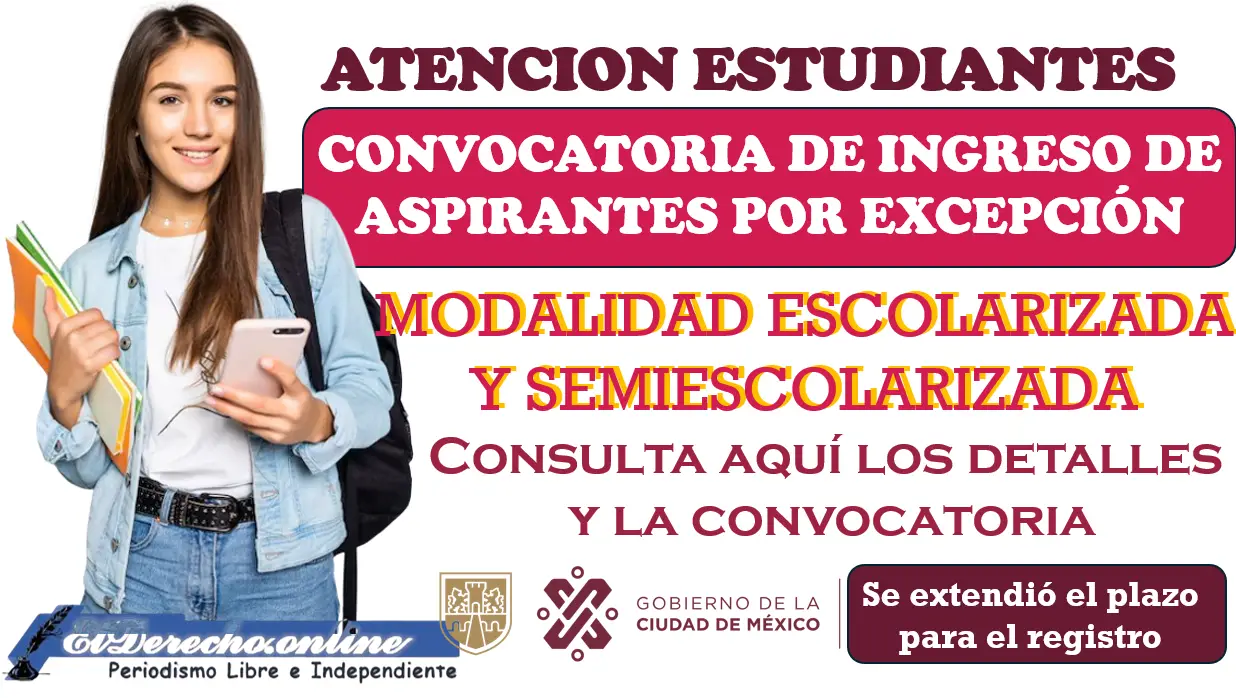 Convocatoria por excepción en Instituto de Educación Media Superior CDMX 2024-2025