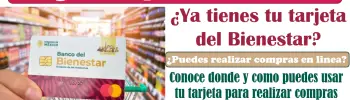 ¿Se puede comprar en línea con la tarjeta bienestar? ¿En donde más puedo pagar con la tarjeta?