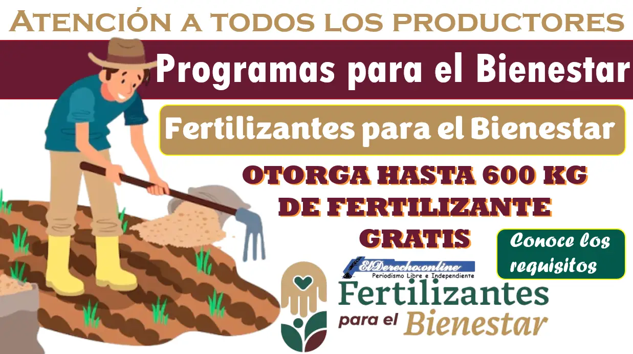 Recibe hasta 600 kg de fertilizante GRATIS | Fertilizantes para el bienestar