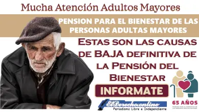 Causas de BAJA definitiva de la Pensión del Bienestar para Adultos mayores | Infórmate