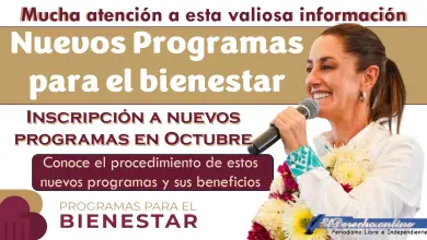 ¡Atento! En octubre inician inscripciones a nuevos Programas para el Bienestar