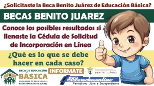 ¿Cuáles son los tres posibles resultados si llenaste la Cédula de Solicitud de Incorporación en Línea y que hacer en cada caso?