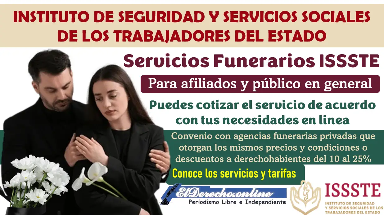 Servicios funerarios del ISSSTE | Para afiliados y publico en general: Consulta aquí la información de los servicios y tarifas