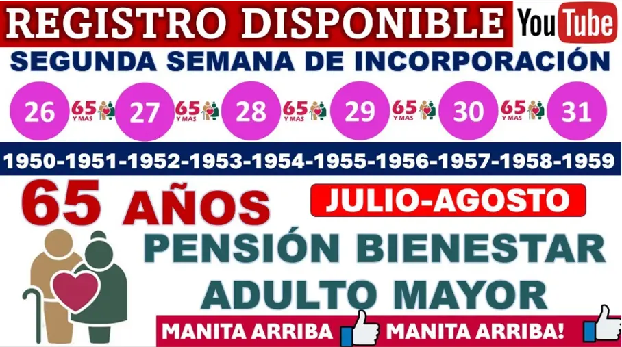 ¿Naciste entre 1950 y 1959? Inscríbete en la Pensión del Bienestar y Recibe $6,000 Bimestrales