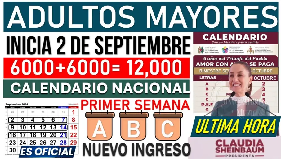 Pagos de la Pensión para Adultos Mayores. Fechas y Montos Restantes en 2024