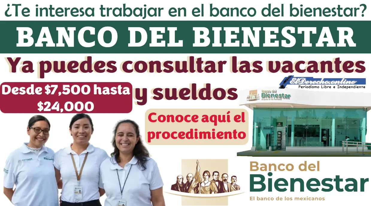 Trabajo en el Banco del Bienestar | De esta manera podrás consultar las vacantes y sueldos