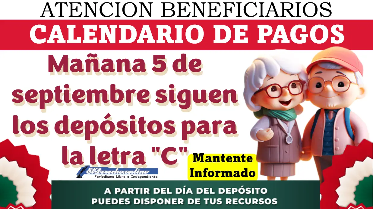 Mañana 5 de septiembre siguen los depósitos para la letra "C" | Mantente atento a tu pago y localiza la sucursal del Banco más cercana a tu domicilio