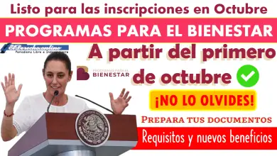 Listo para las inscripciones en Octubre | Nuevos programas para el bienestar: requisitos y nuevos beneficios