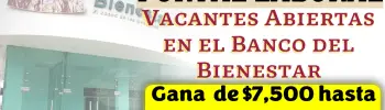 Gana a partir de $7,500 hasta $24,000 mil pesos | Vacantes Abiertas en el Banco del Bienestar: Conoce aquí todos los detalles