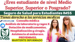 ¿Eres estudiante de nivel Medio Superior, Superior o Posgrado?, entonces tienes derecho a los servicios médicos del IMSS | Afíliate aquí te explicamos como hacerlo