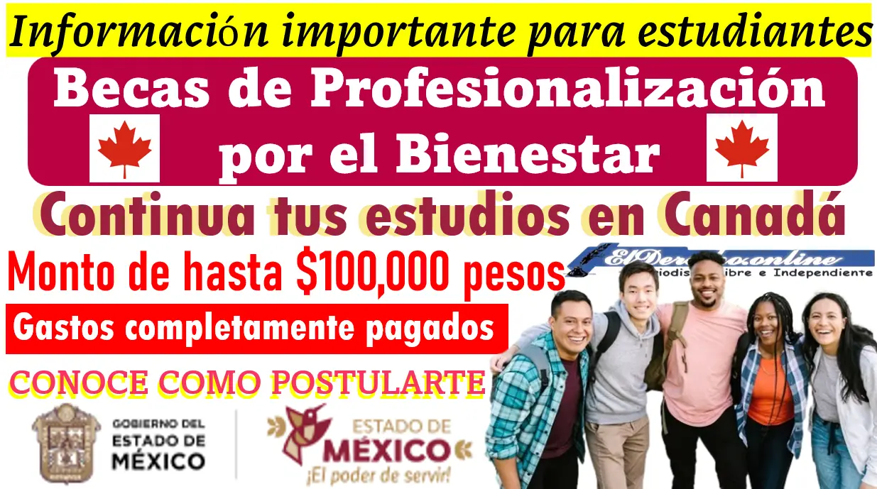 Beca de Profesionalización por el Bienestar | Estudia en Canadá con todos los gastos pagados: conoce como postularte