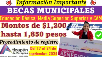 Atizapán "Becas Municipales" Convocatoria abierta | Obtén un apoyo de $1,200 a $1,850 pesos