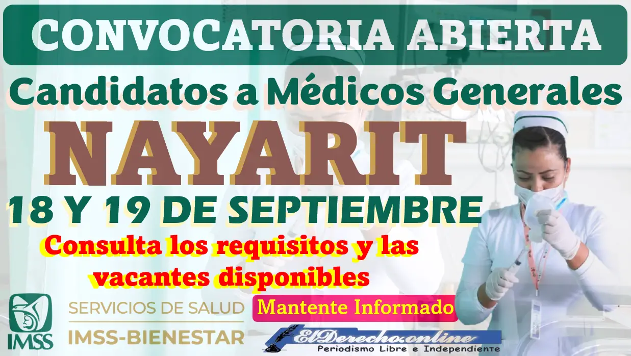 "Convocatoria" Candidatos a Médicos Generales | NAYARIT