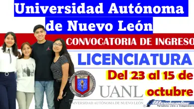 Convocatoria "Ingreso a Licenciaturas" | Universidad Autónoma de Nuevo León