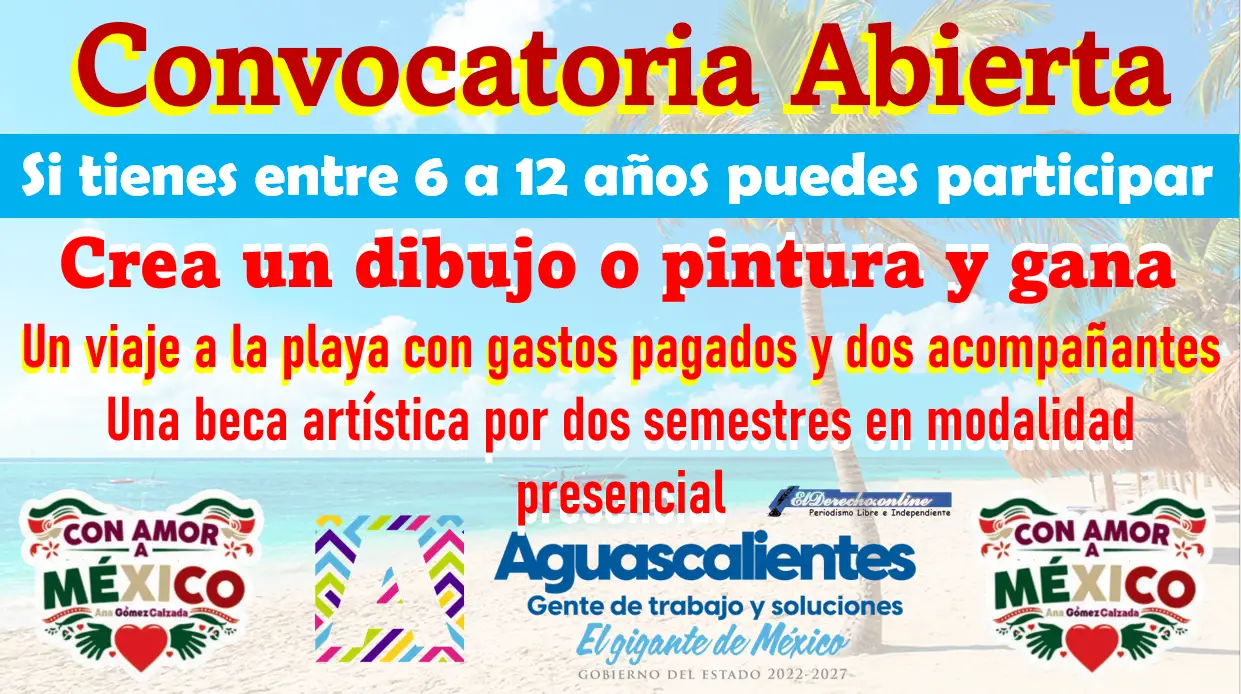 Convocatoria Abierta | Gana una beca artística o un viaje a la playa