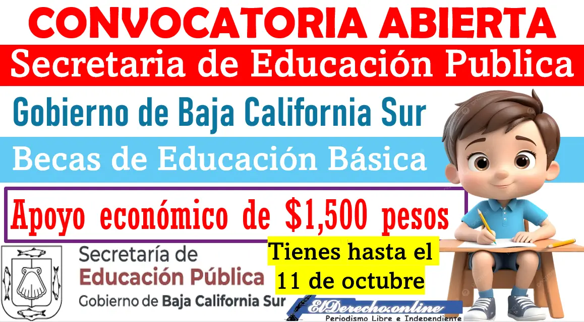 Becas para Primaria y Secundaria del Gobierno de Baja California Sur