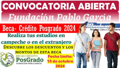 "Convocatoria Abierta" Beca- Crédito Posgrado 2024 | Fundación Pablo García: Regístrate