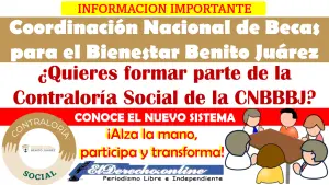 ¿Quieres formar parte de la Contraloría Social de la CNBBBJ? Infórmate