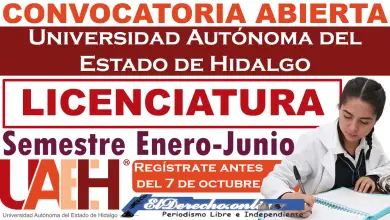 Convocatoria Abierta | Licenciatura 2025 Universidad Autónoma del Estado de Hidalgo