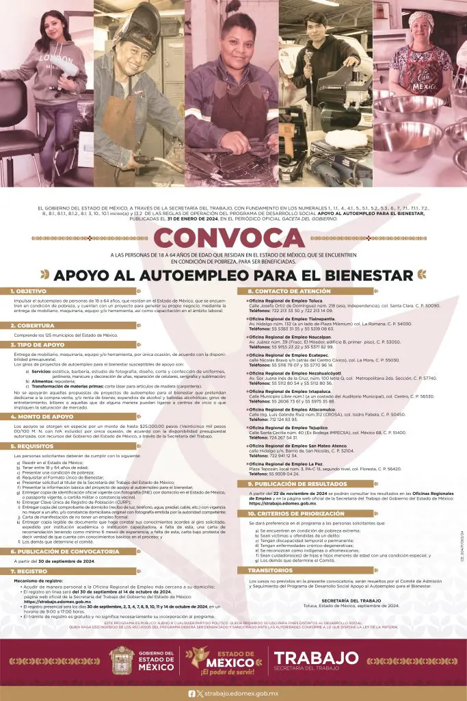 CONVOCATORIA APOYO AL AUTOEMPLEO PARA EL BIENESTAR page 0001