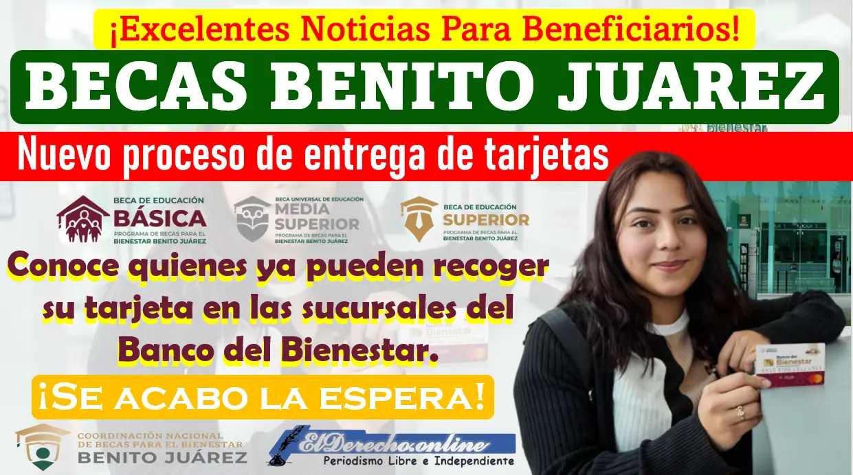 ¡Excelentes Noticias! Conoce quienes ya pueden recoger su tarjeta en las sucursales del Banco del Bienestar.