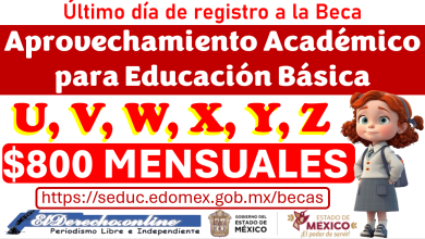 Ultimo día de registro a la Beca por Aprovechamiento Académico para educación Básica U, V, W, X, Y, Z