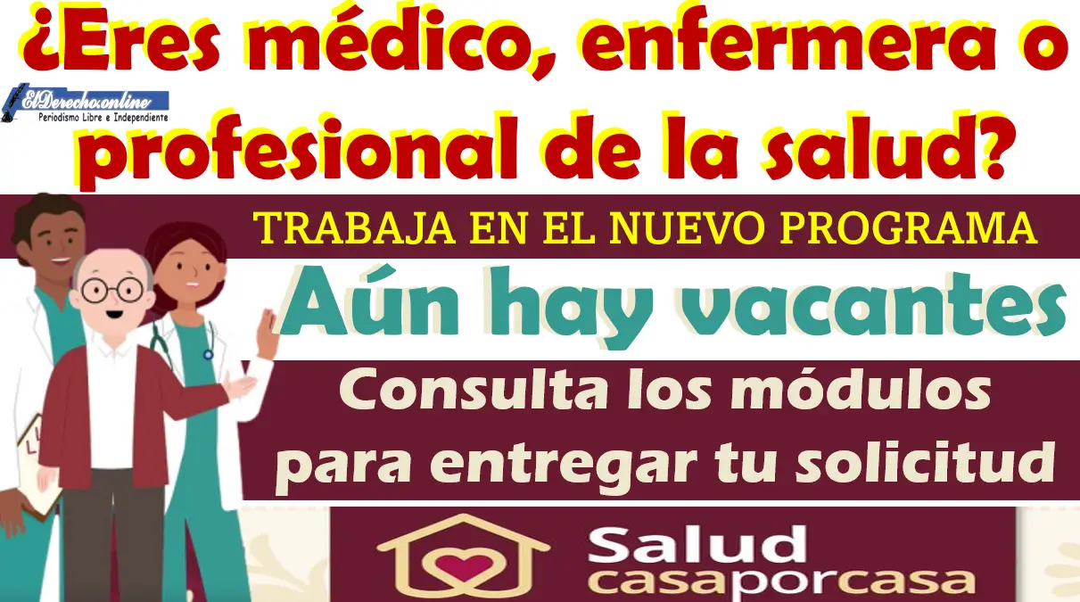 Trabaja en el programa "Salud casa por casa" Aún hay vacantes | ¡Últimos días!